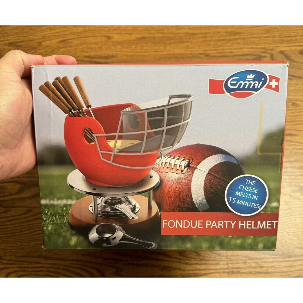 Emmi‎ | Dining Fondue Set Emmi Limited Edition Fondue Party Helmet MISSING FORKS
